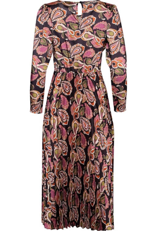 Vestido plissado estampado