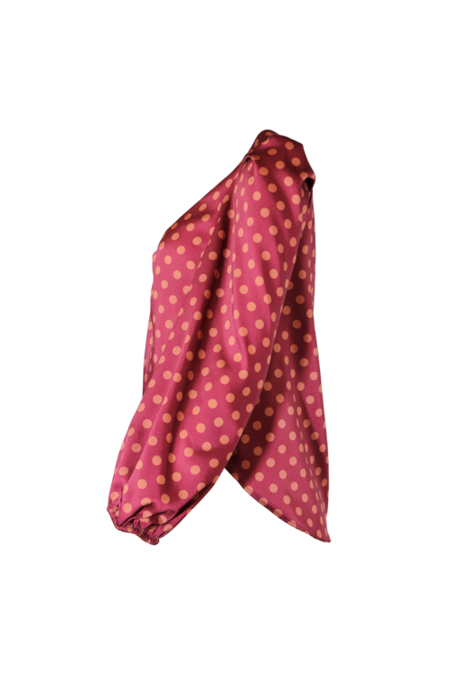 Blusa acetinada estampada