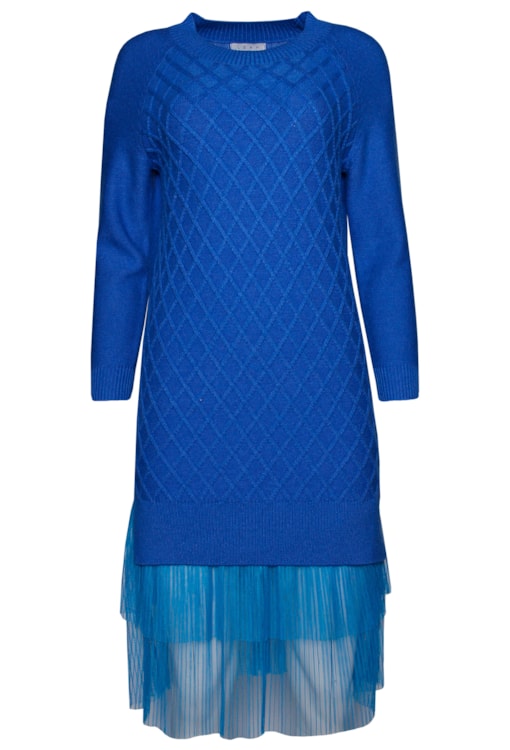 Vestido em malha com tule