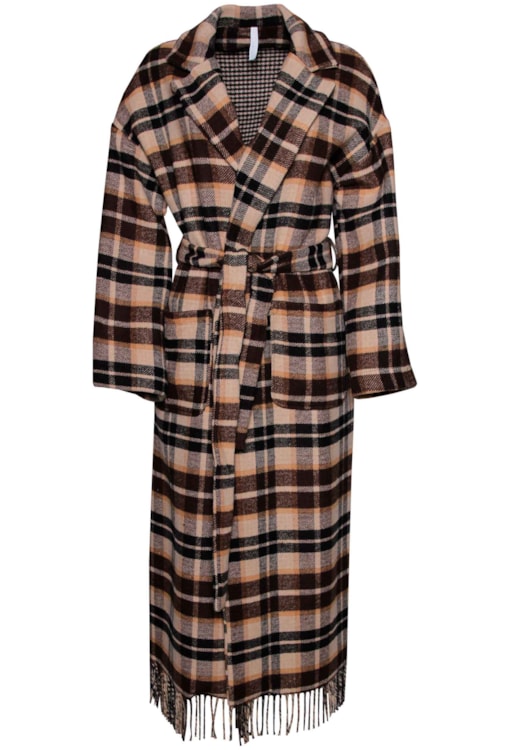 Casaco de lã aos quadrados