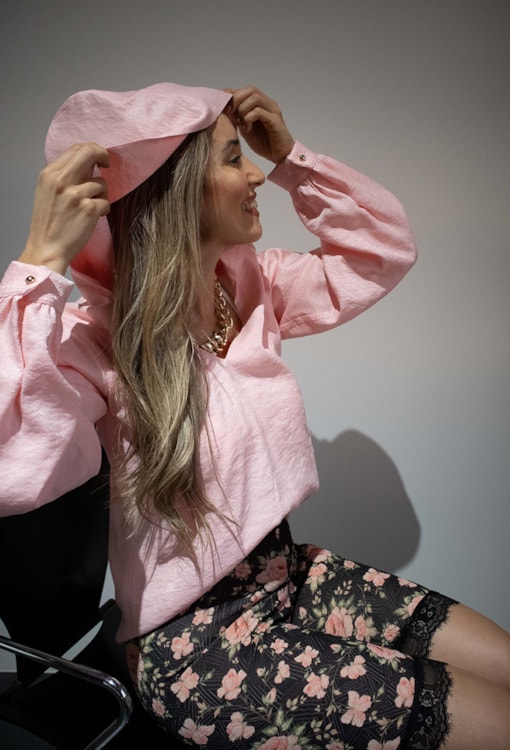 Camisola básica efeito acetinado