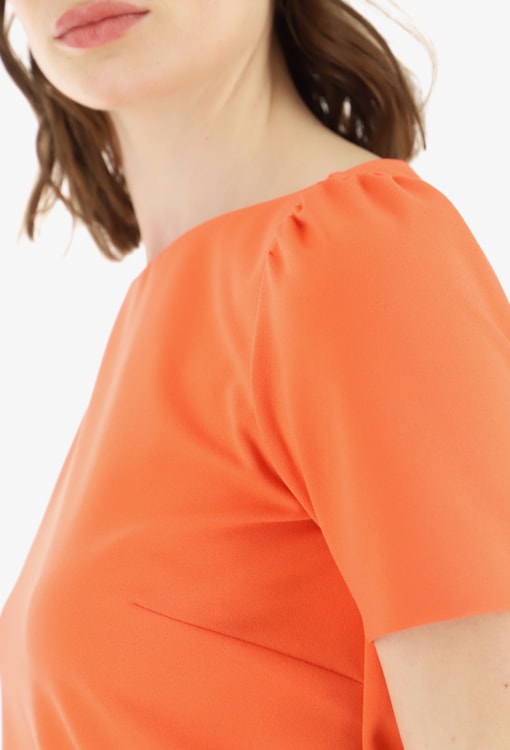 Vestido Manga Curta e Cinto