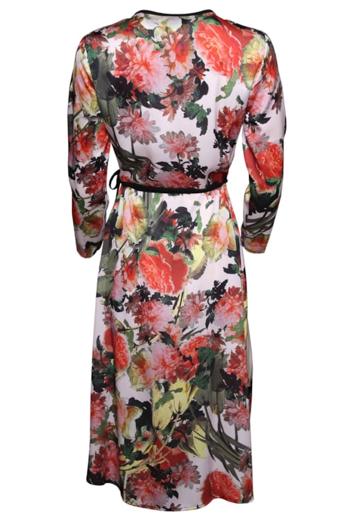 Vestido cruzado estampado