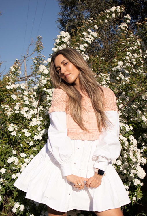 Vestido camiseiro Sobreposição