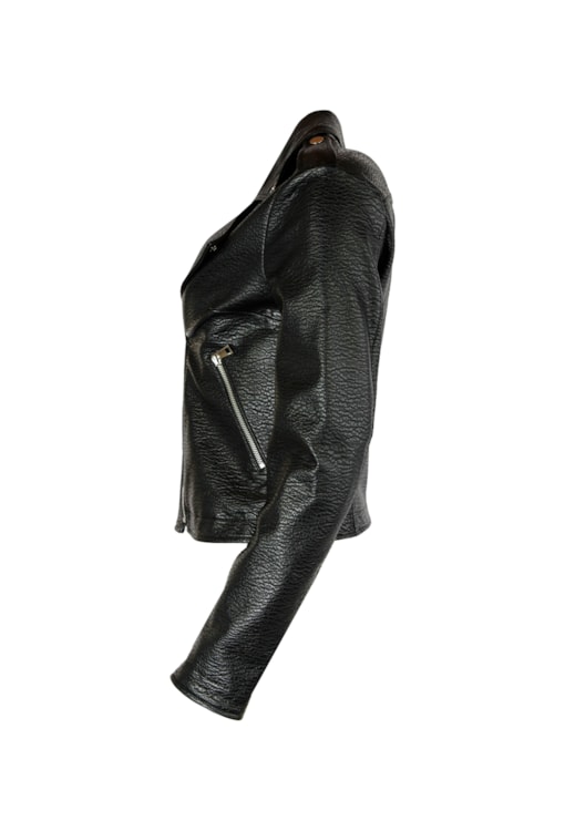 Casaco Biker Efeito Pele
