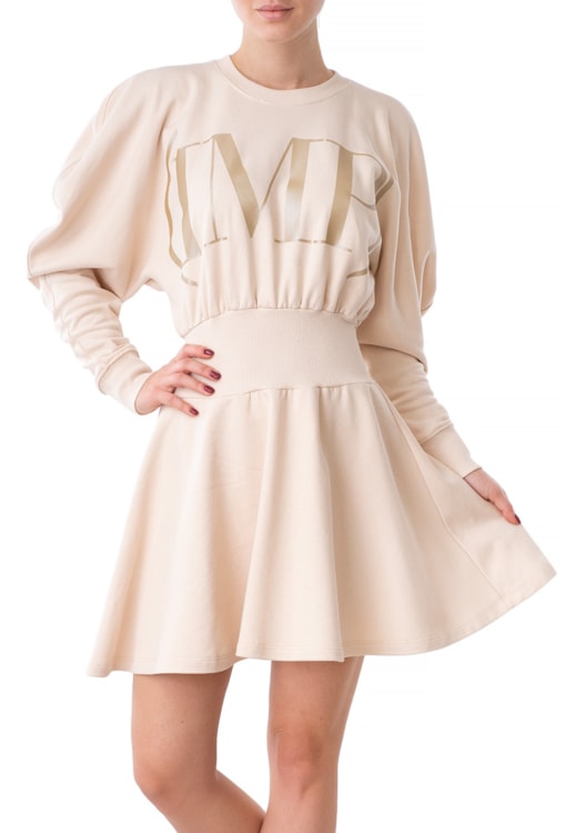 Vestido Sweat com Manga Morcego