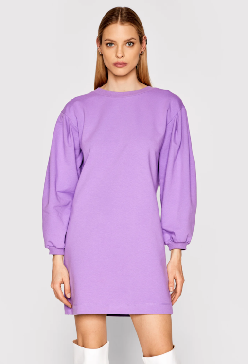 Vestido estilo sweat com corrente