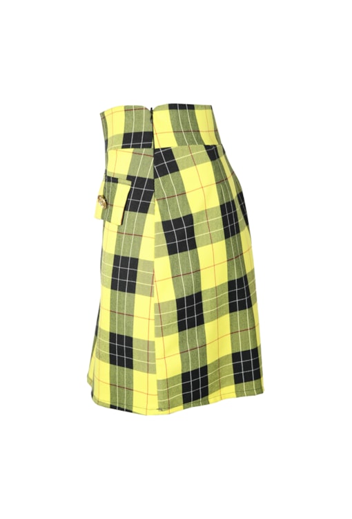 Saia curta de xadrez