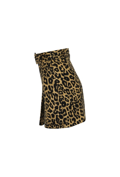 Saia curta padrão leopardo