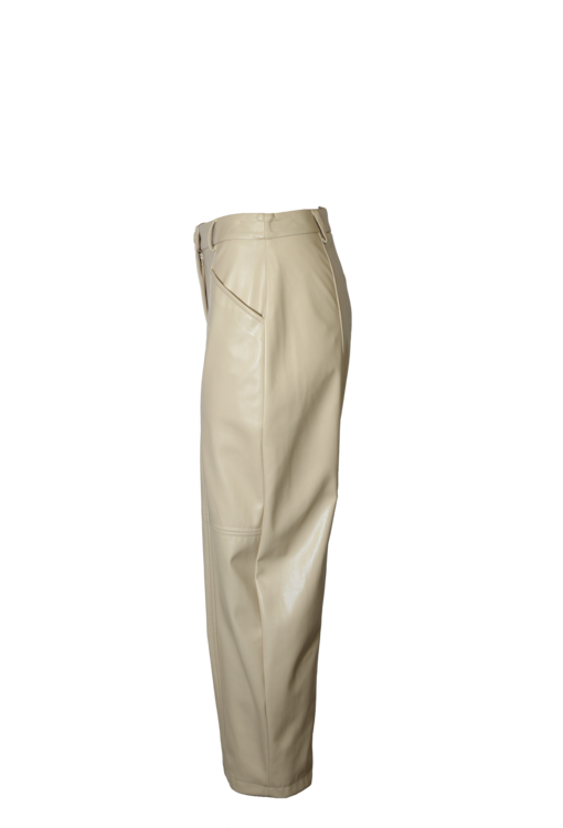 Calças efeito de pele