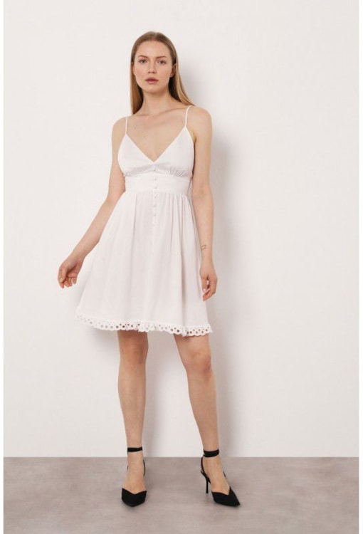 Vestido curto decote em V