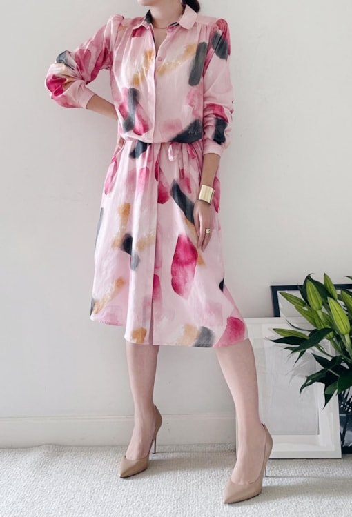 Vestido camiseiro estampado