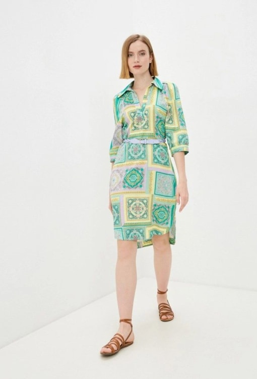 Vestido camiseiro estampado