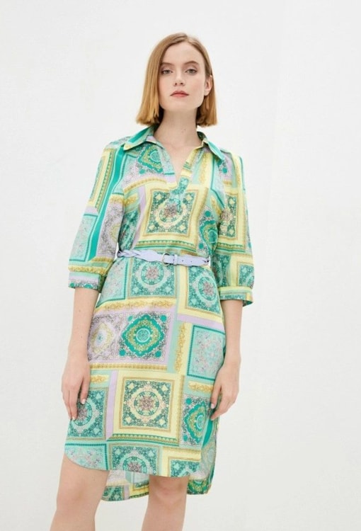 Vestido camiseiro estampado