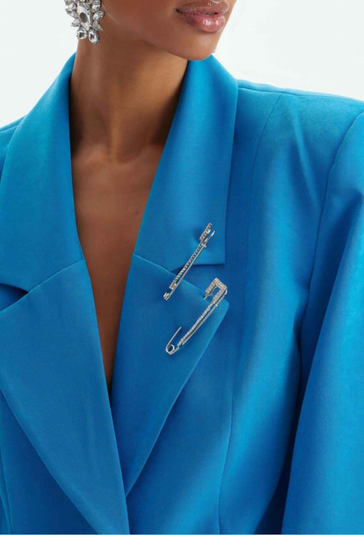 Blazer Alfaiataria Oversized com Aplicações