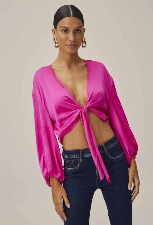 Blusa Cropped com Amarração
