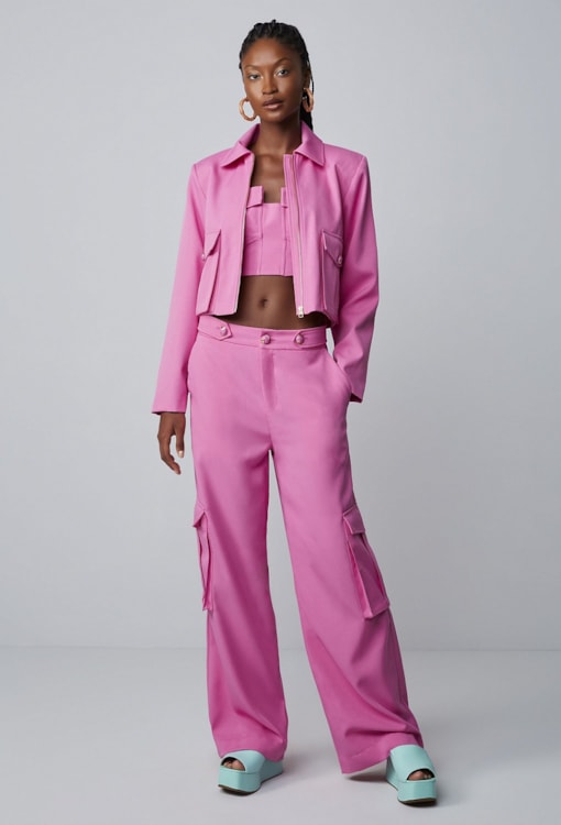 Calças Cargo com Bolsos